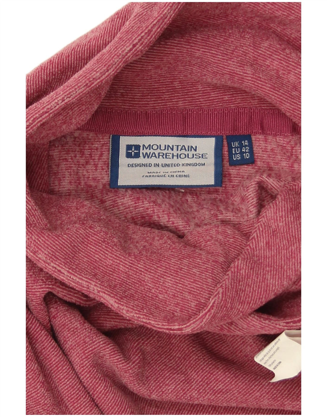 Mountain Warehouse Dame Sweatshirt Jumper UK 14 Large Pink Polyester