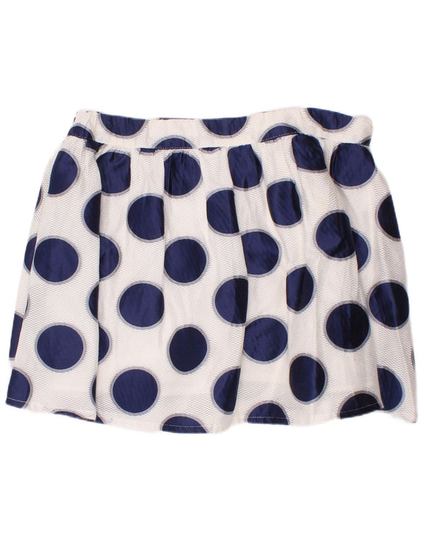 Benetton piger mini nederdel 10-11 år W24 hvid polka Dot viskose