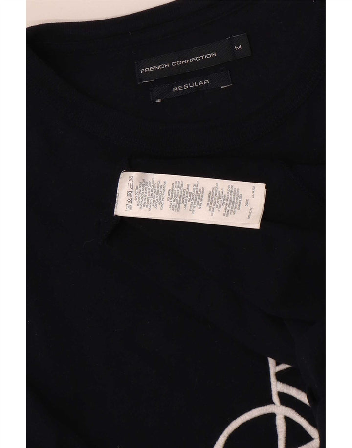 French Connection Herre Regular Fit Grafisk T-shirt Top Medium Navy Blue