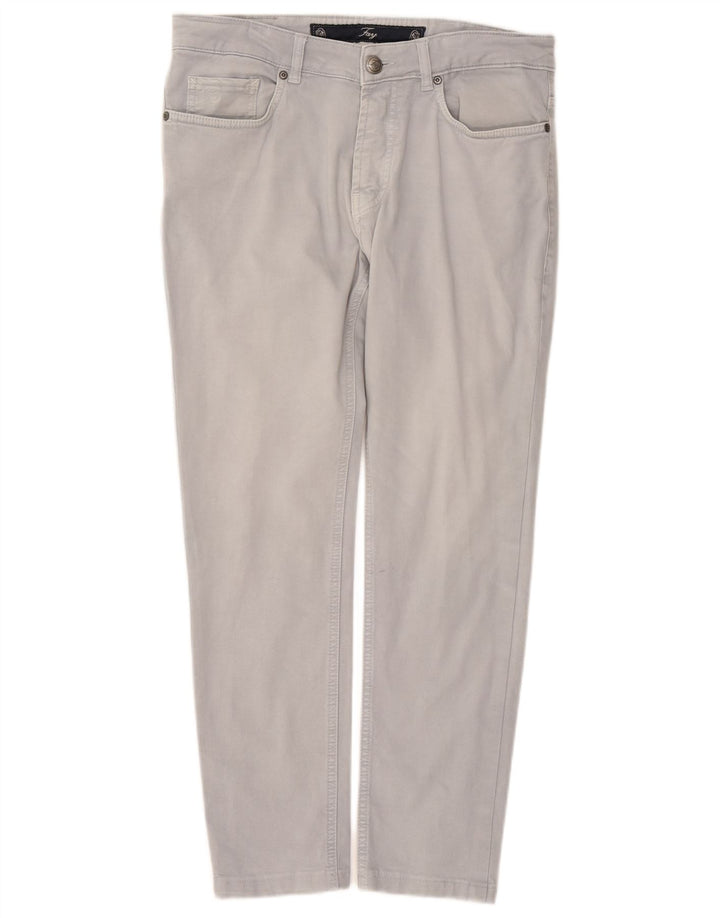 FAY Slim Casual Bukser til mænd W32 L27 Grå Bomuld