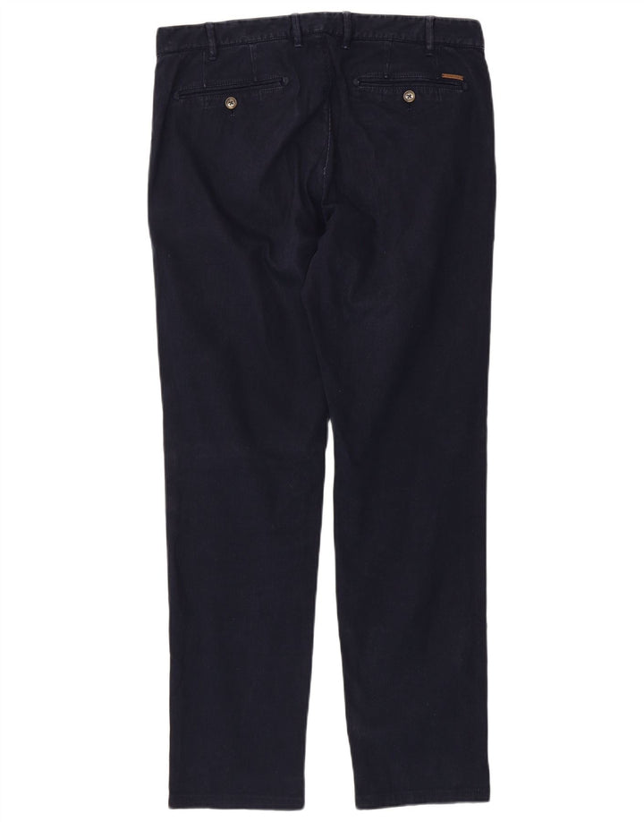 MASSIMO DUTTI Herre Casual Fit Chinobukser EU 42 Large W32 L32 Marineblå