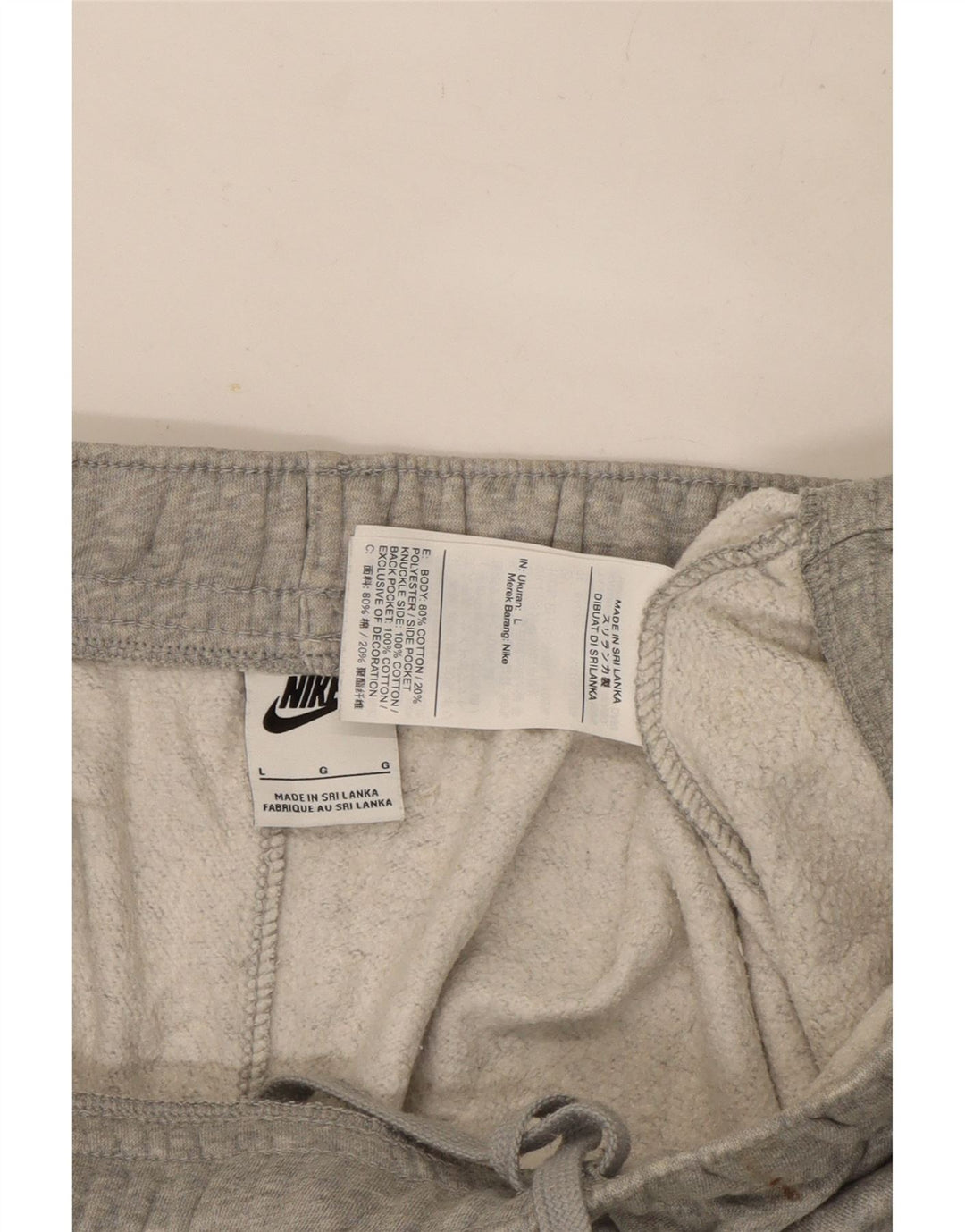Nike Træningsdragtsbukser til mænd, store, grå flækkede bomuld
