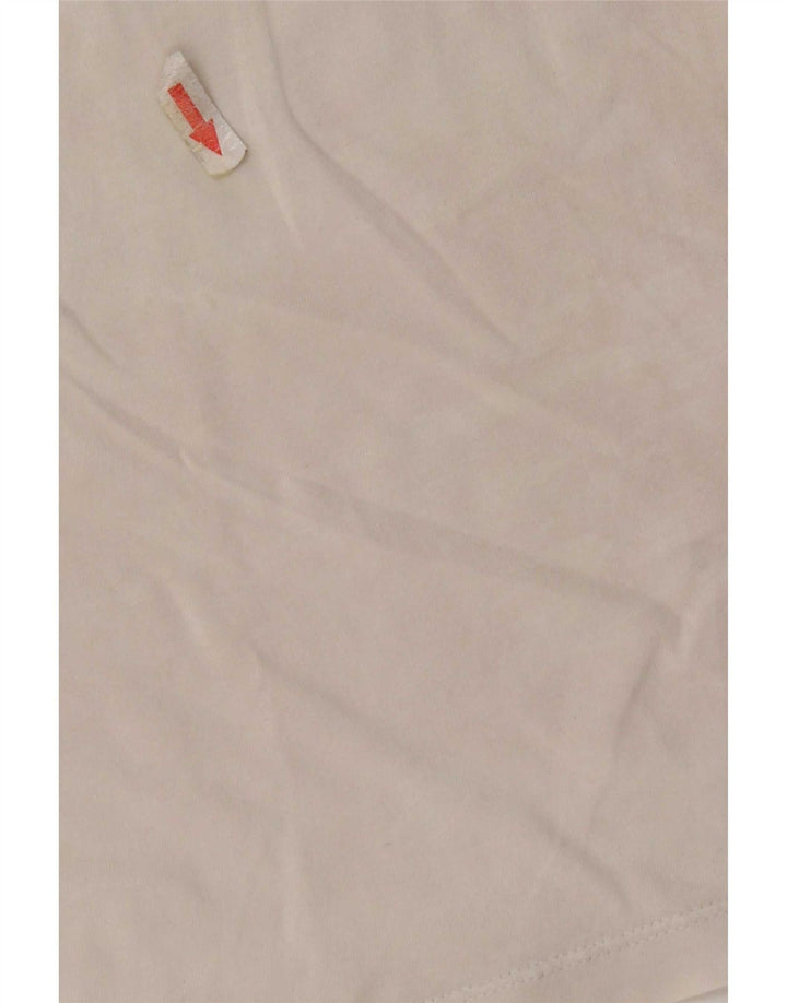 Adidas Dame T-Shirt Top UK 12 Medium Hvid Bomuld