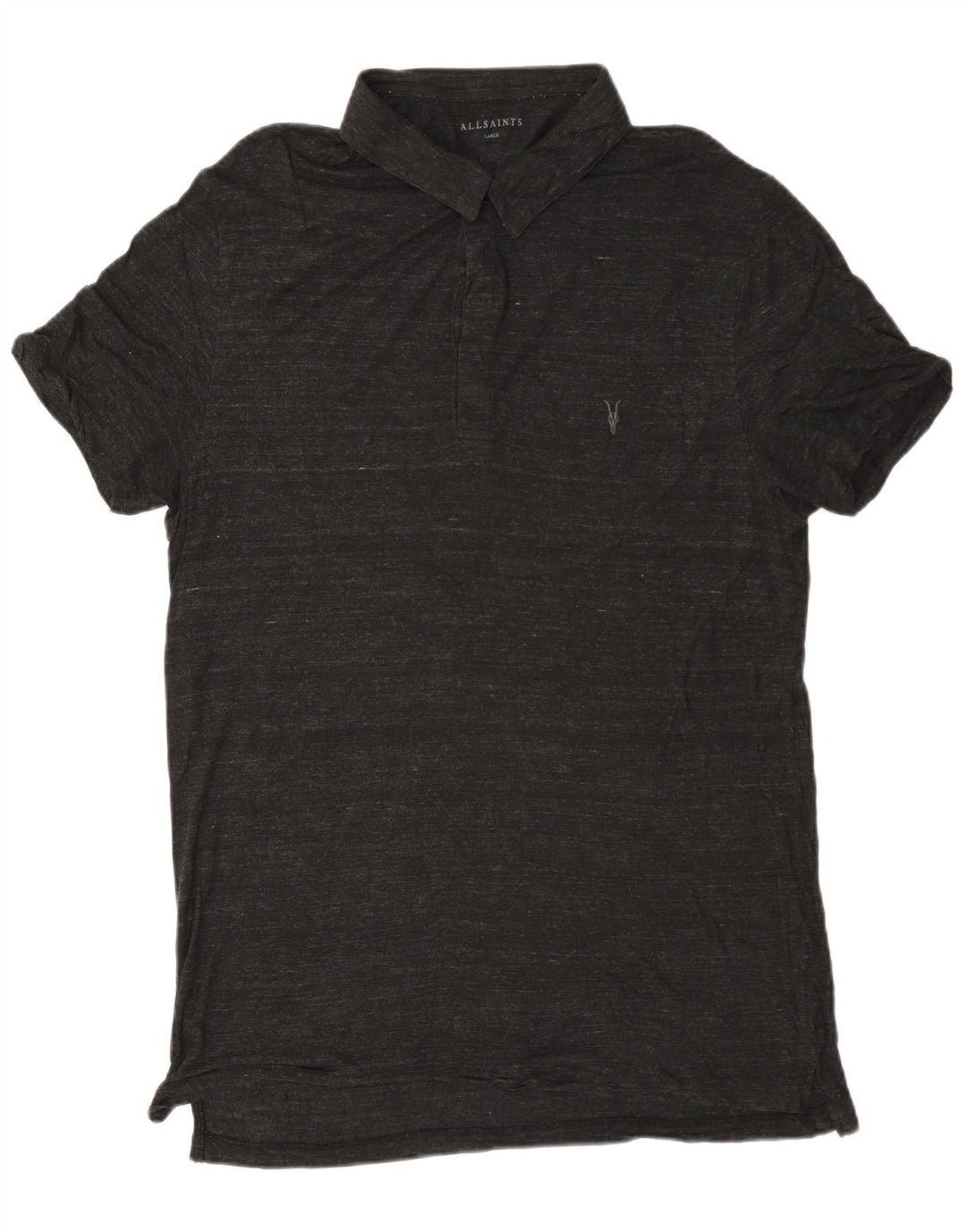 All Saints Polo Shirt til mænd Stor Grå Flecked