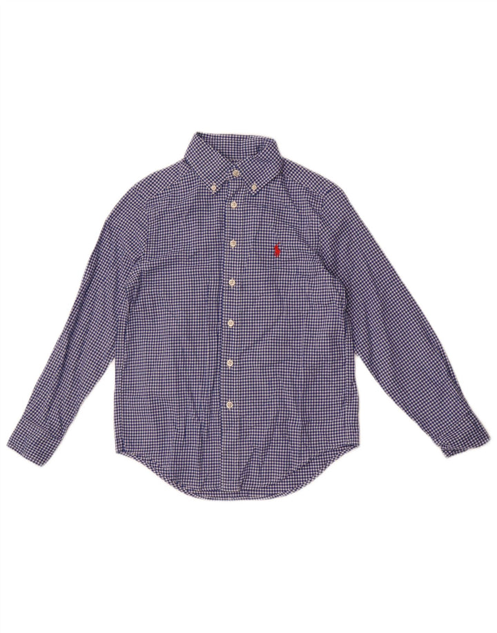 Ralph Lauren drengeskjorte 7-8 år lille blå Gingham bomuld