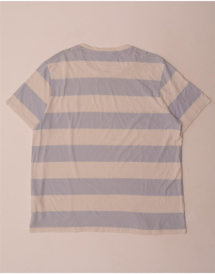 Lyle & Scott Herre T-Shirt Top 2XL Hvidstribet bomuld