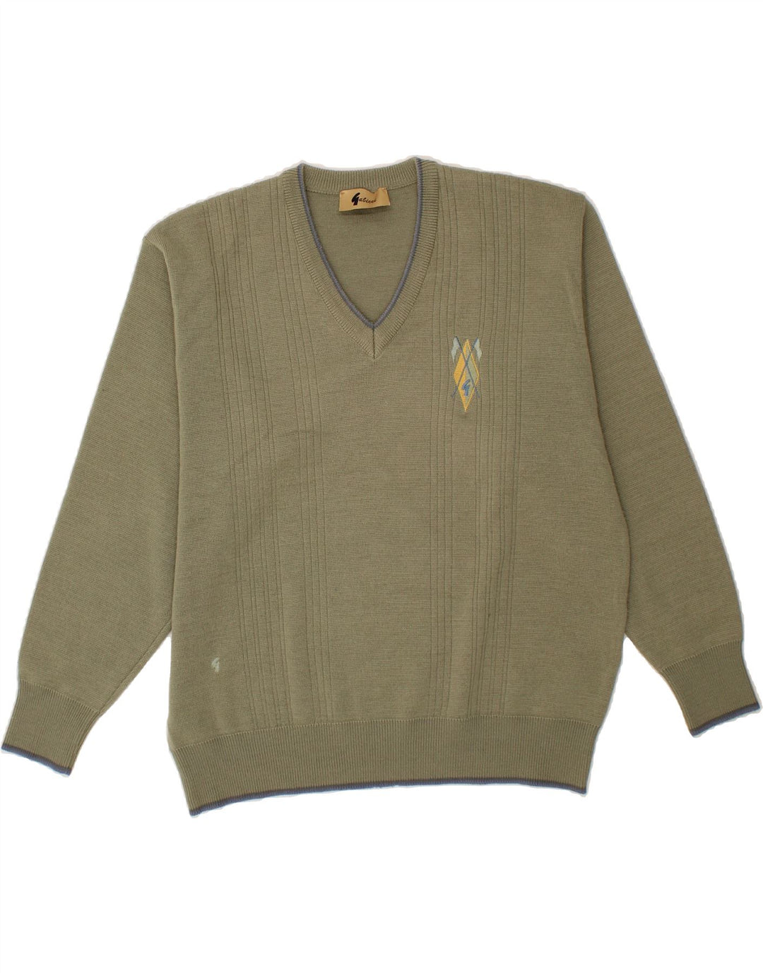 GABICCI Herre V-hals sweater Stor Khaki Uld