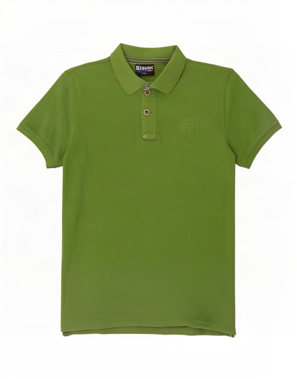 Blauer herre polo shirt lille grøn bomuld