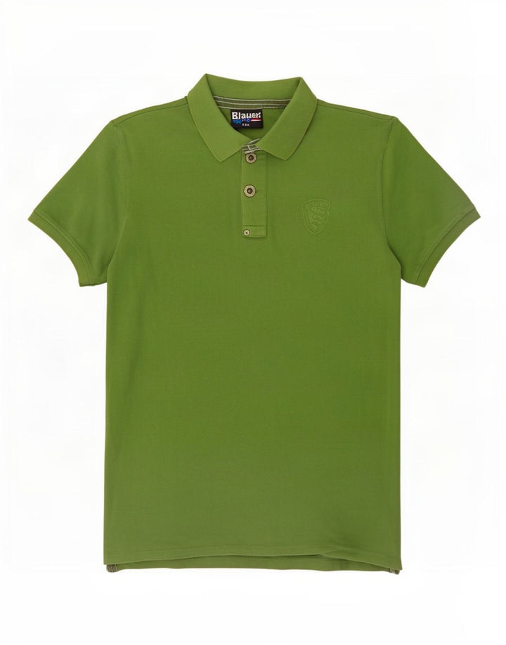 Blauer herre polo shirt lille grøn bomuld