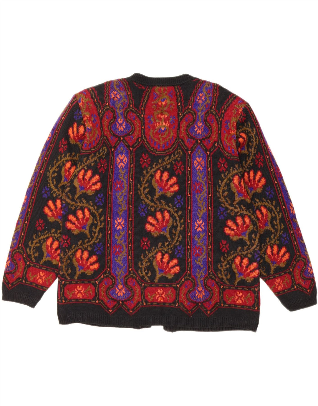 Stefanel Dame Cardigan Sweater UK 16 Large Multicolored Floral
