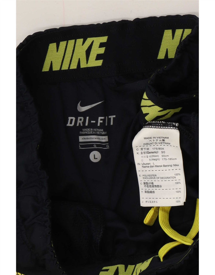 Nike Herre Dri Fit Sportshorts Store Marineblå Colourblock Polyester