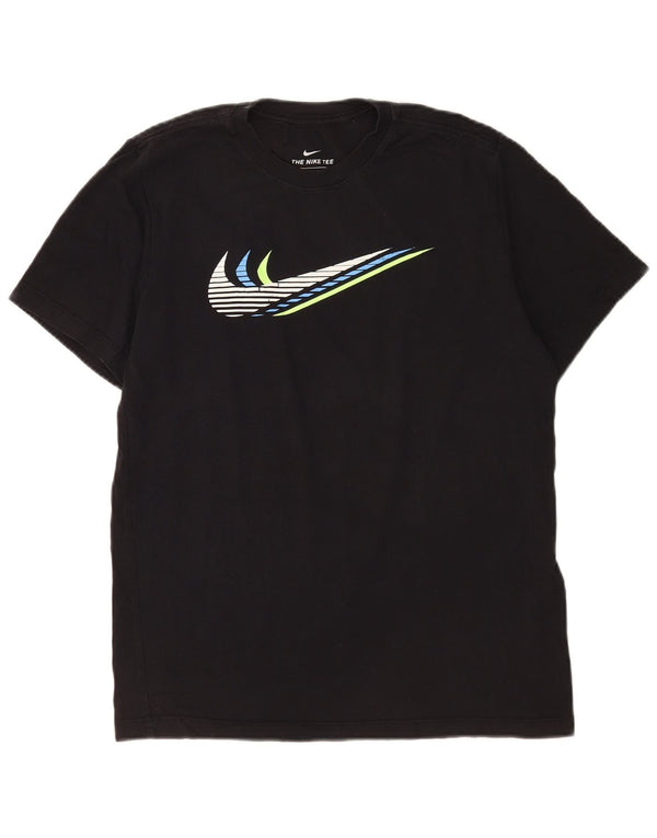Nike Herre grafisk T-shirt Top Medium Sort Bomuld