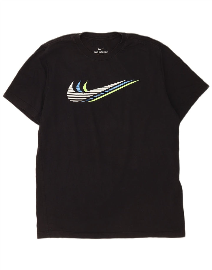 Nike Herre grafisk T-shirt Top Medium Sort Bomuld