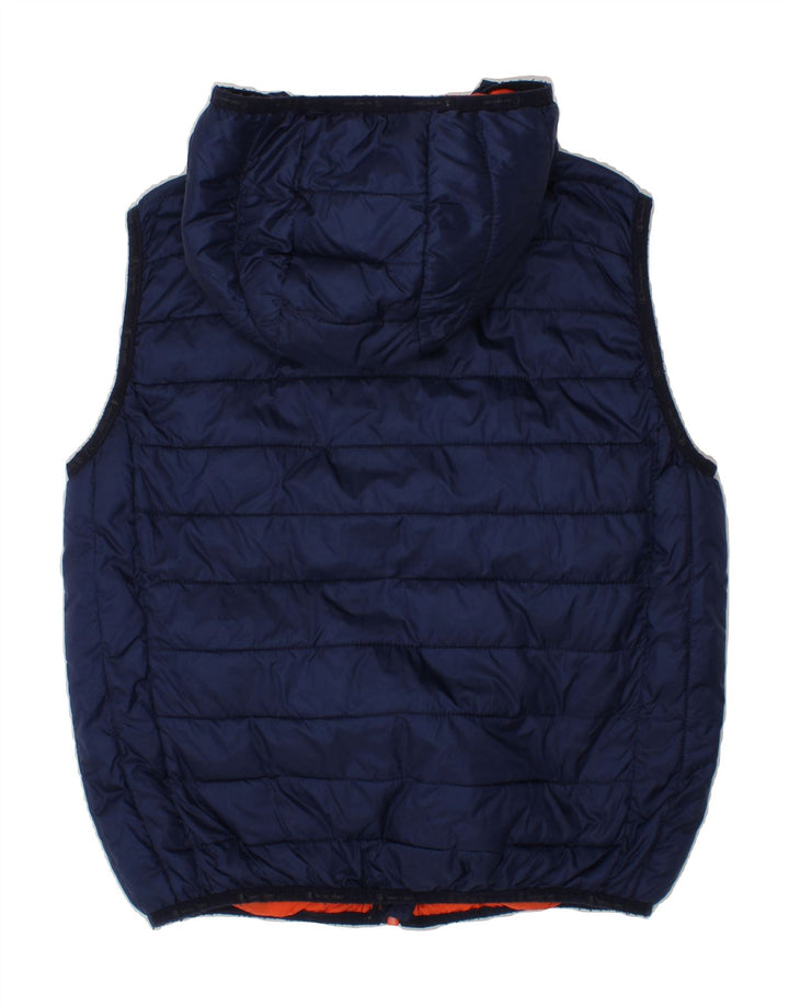 CHAMPION Boys Hooded Padded Gilet 9-10 Years Navy Blue Vintage Champion and Second-Hand Champion from Messina Hembry 