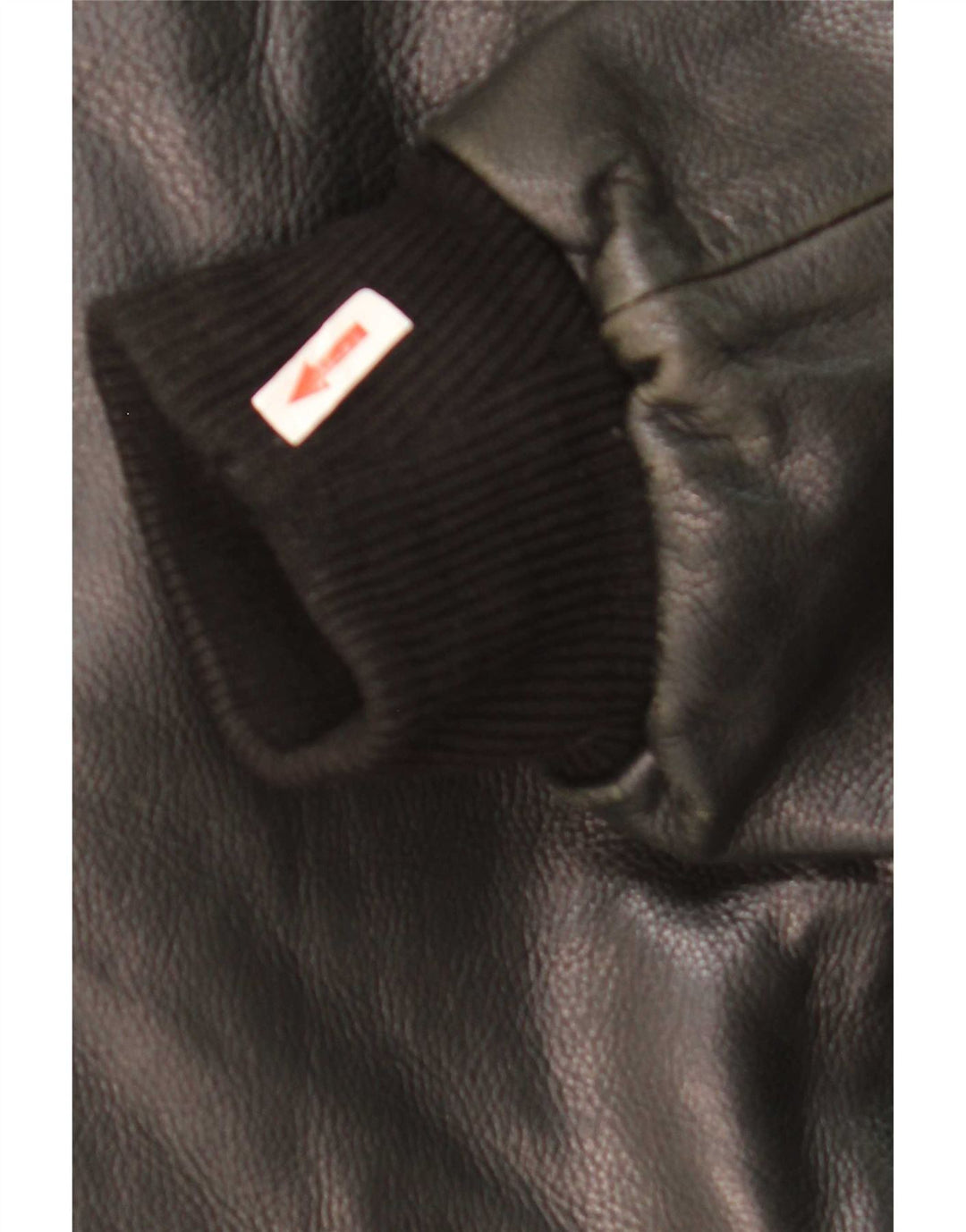 Vintage Herre Military Læderjakke UK 42 XL Sort