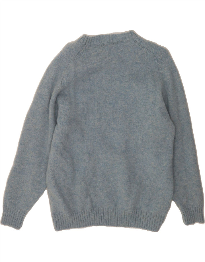 MC KENZY Womens Crew Neck Jumper Sweater 2XL Blue New Wool Vintage MC Kenzy and Second-Hand MC Kenzy from Messina Hembry 