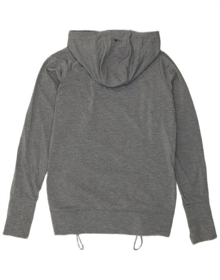 Sweaty Betty Dame Hoodie Jumper UK 14 Medium Grey Flecked Polyester