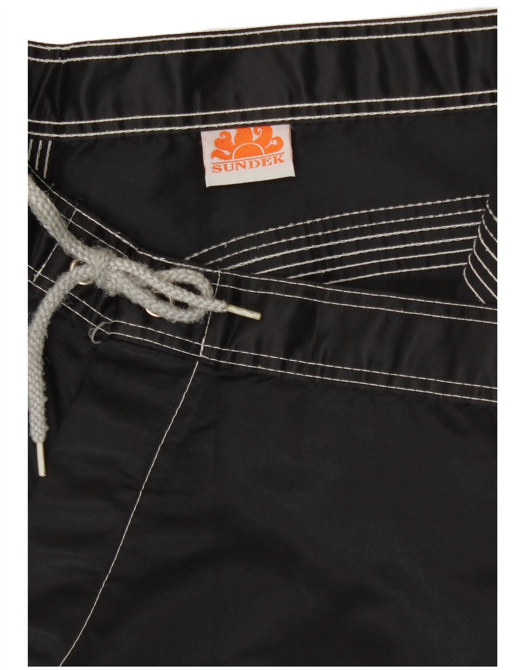 Sundek Herre badeshorts Medium Sort Stribet Strand