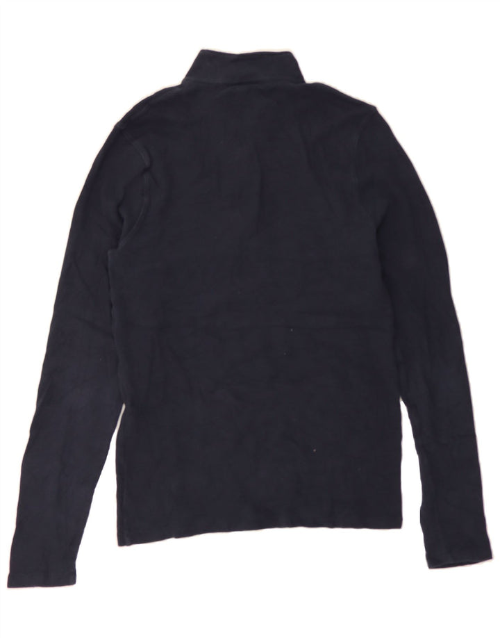 MICHAEL KORS Mens Zip Neck Sweatshirt Jumper XL Navy Blue Cotton Vintage Michael Kors and Second-Hand Michael Kors from Messina Hembry 