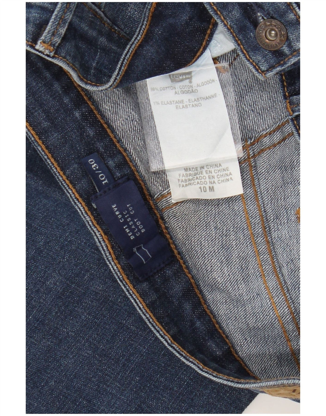 Levi's Dame Demi Curve Bootcut Jeans US 10 Large W30 L30 Navy Blue