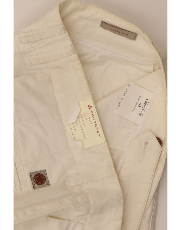 PEUTEREY Chino Shorts til kvinder IT 42 Medium W32 Hvid Bomuld