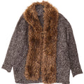 Guess Dame Oversized Longline Cardigan Sweater UK 10 Small Grey Flecked
