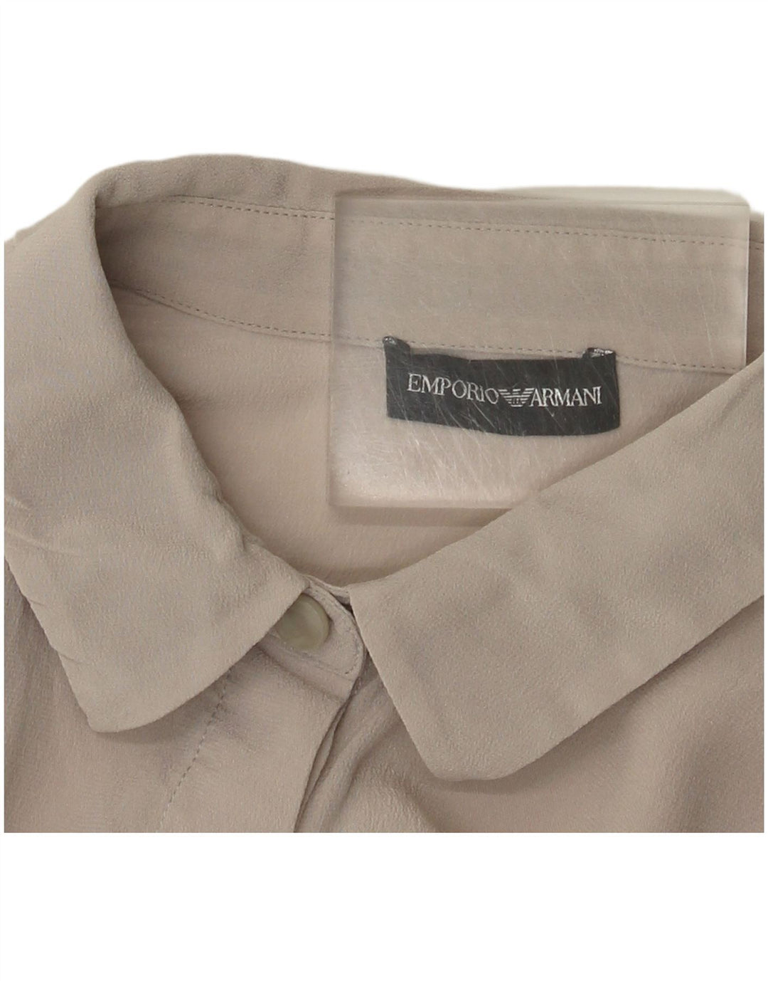 Emporio Armani skjortebluse til kvinder UK 10 Lille Grå