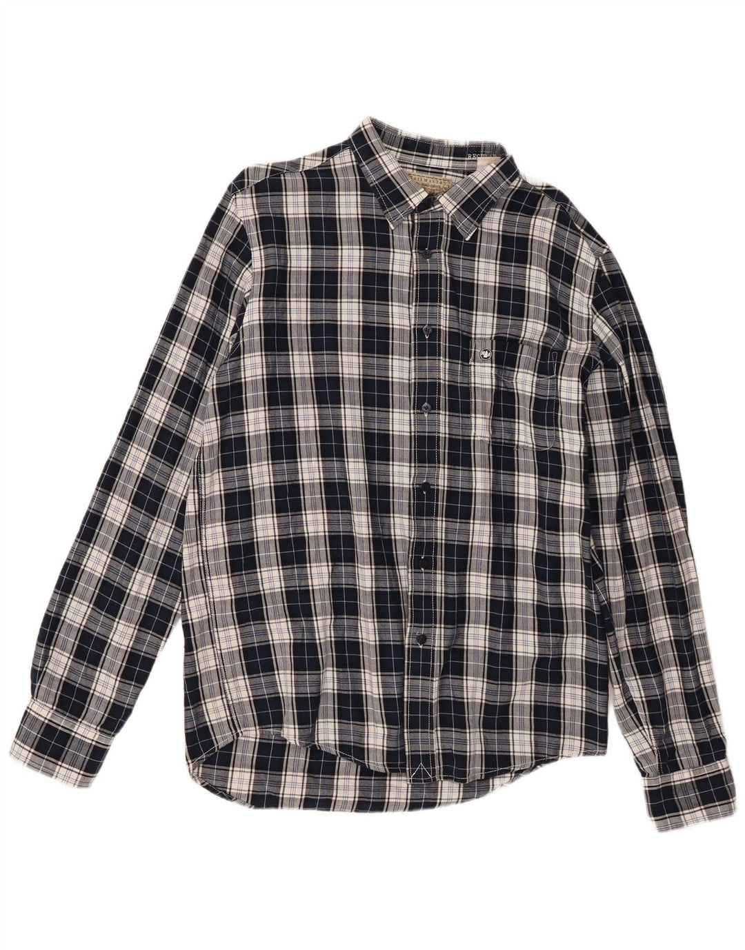 Murphy & Nye Herre Flannel Shirt XL Navy Blue Plaid