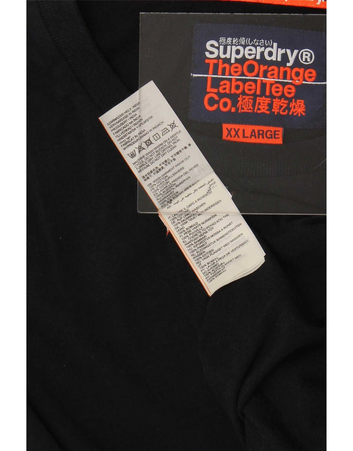Superdry Herre Top Langærmet 2XL Marineblå Bomuld