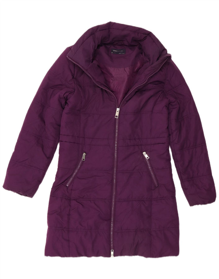 Marks & Spencer Polstret frakke til kvinder UK 10 Lille lilla polyester