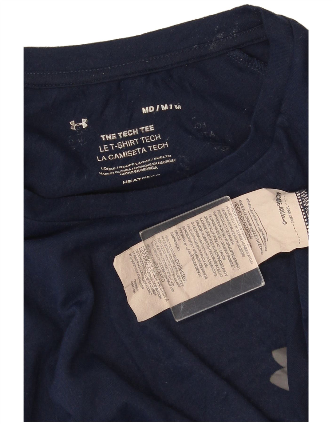 UNDER ARMOUR Herre T-Shirt Top Medium Navy Blue Polyester