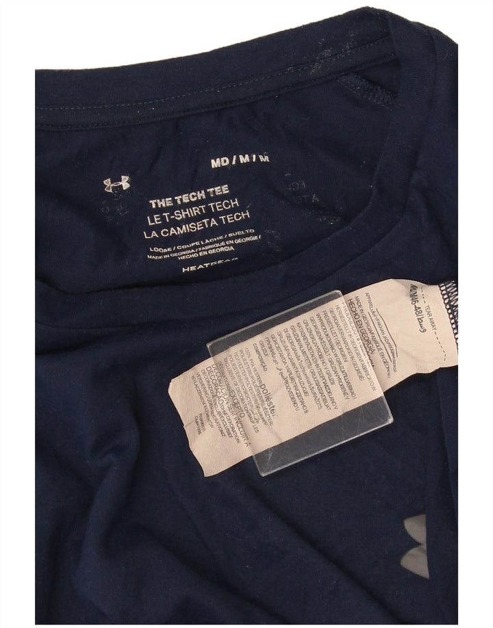 UNDER ARMOUR Herre T-Shirt Top Medium Navy Blue Polyester
