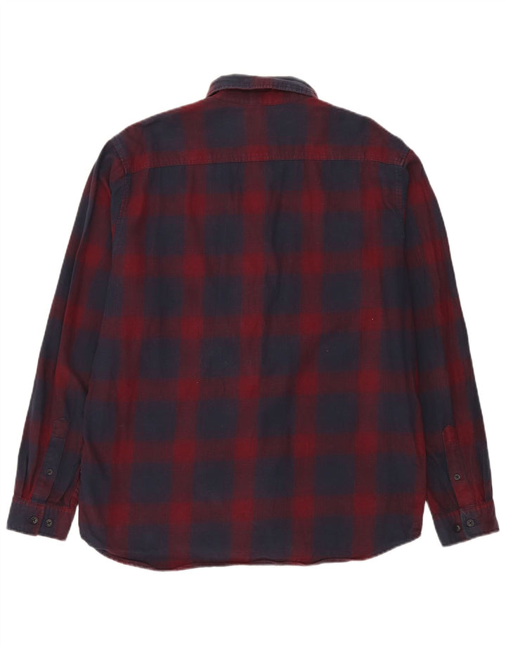 Jack & Jones Herre fuld lynlås Regular Fit skjorte Stor blå plaid bomuld