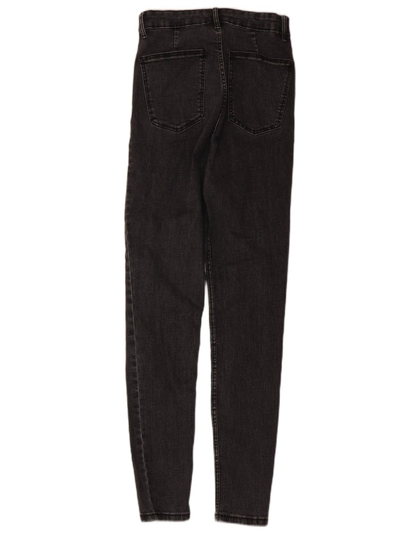 Zara Dame Højtalje Skinny Jeans EU 36 XS W26 L28 Grå