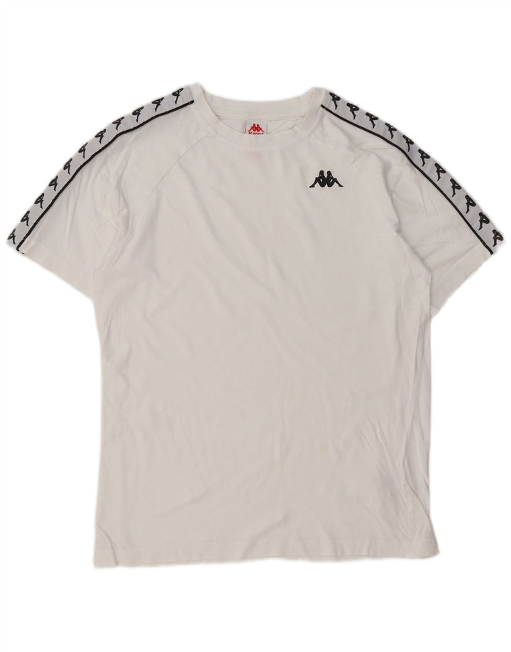 Kappa Herre grafisk T-shirt Top Lille hvid bomuld