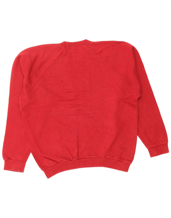 BENETTON Womens Oversized Sweatshirt Jumper UK 16 Large Red