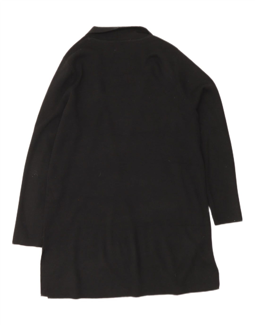 John Lewis Dame Longline Open Cardigan Sweater UK 12 Medium Black