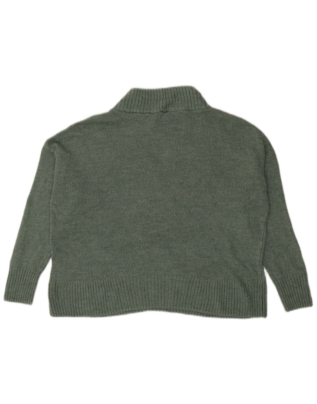 M&Co Dame Oversized Turtle Neck Jumper Sweater UK 10 Small Green