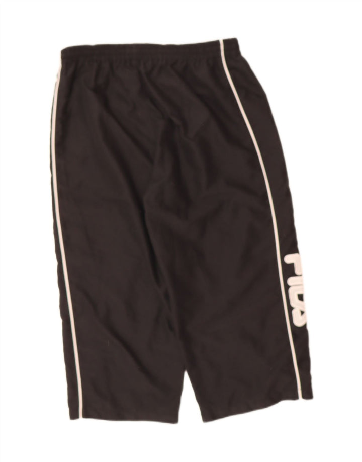 FILA Mens Graphic Capri Tracksuit Trousers Large  Black Polyester Vintage Fila and Second-Hand Fila from Messina Hembry 