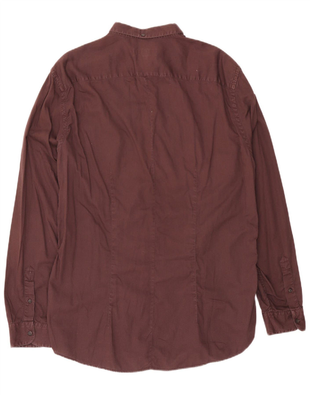 Trussardi herreskjorte str. 44 XL Bourgogne bomuld
