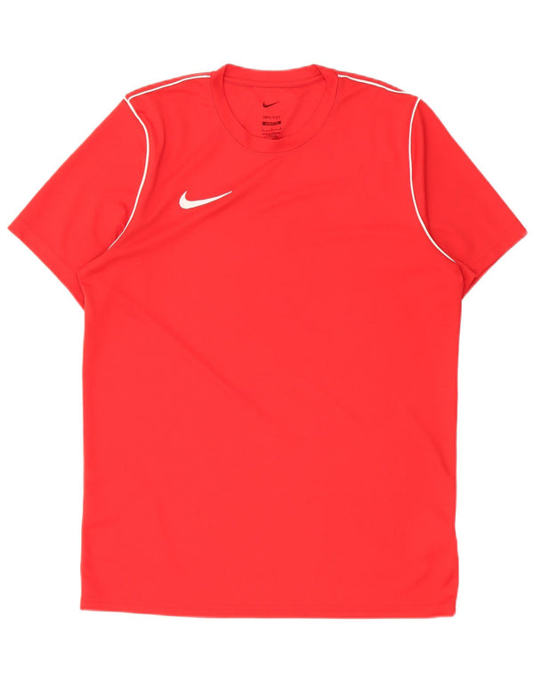 Nike Mens Dri Fit Slim Fit T-Shirt Top Large Red Polyester