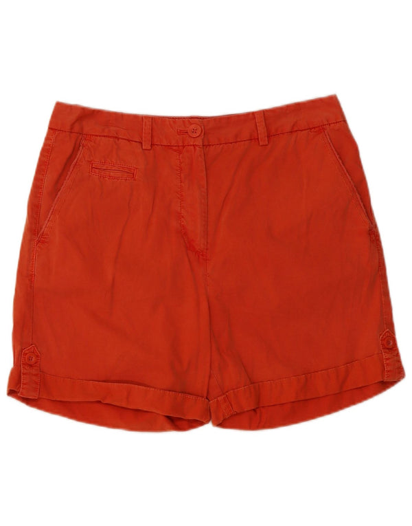 Marks & Spencer Chino Shorts til kvinder UK 10 Small W30 Orange Bomuld
