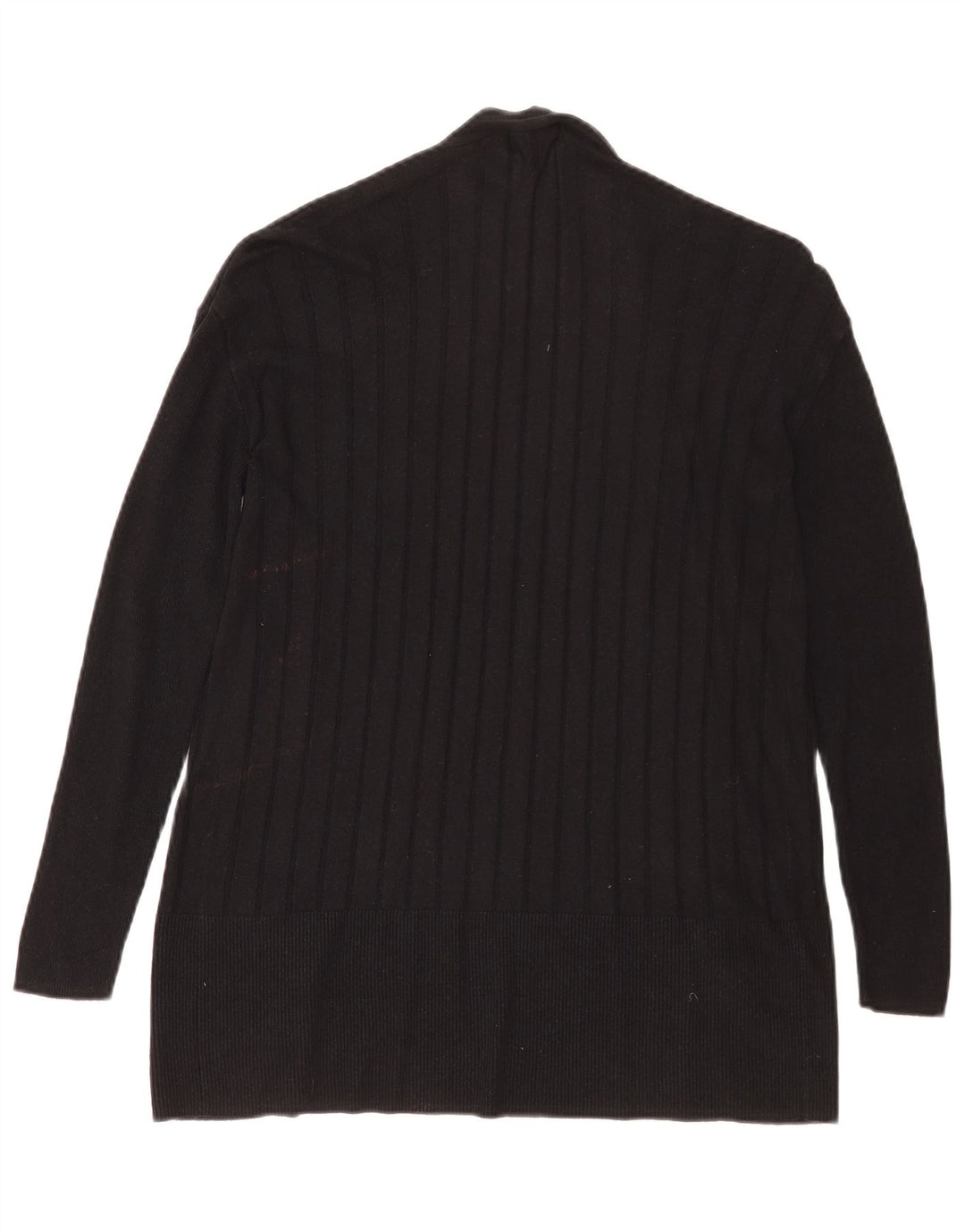 Marks & Spencer Womens Open Cardigan Sweater UK 10 Small Black Striped