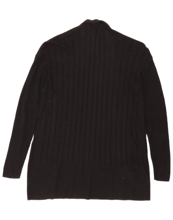Marks & Spencer Womens Open Cardigan Sweater UK 10 Small Black Striped