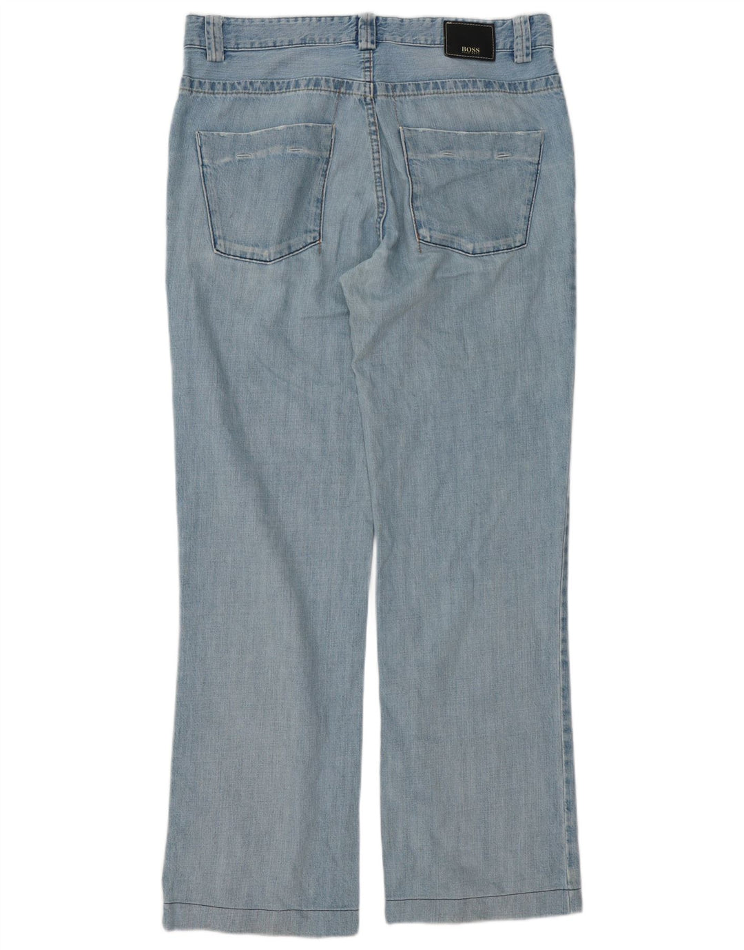 Hugo Boss Herre Nevada Straight Jeans W35 L34 Blå Bomuld