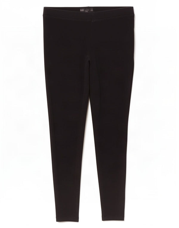 Marks & Spencer Womens Leggings UK 10 Small Navy Blue Cotton
