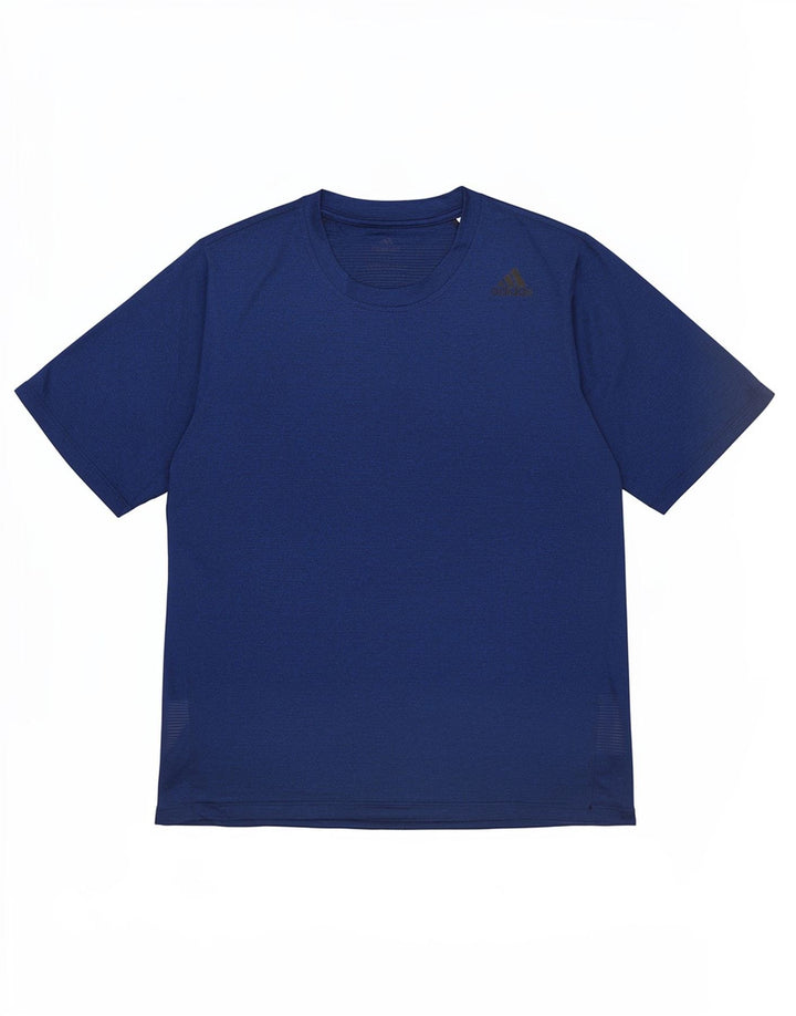 Adidas T-shirt top mellemblå polyester til mænd