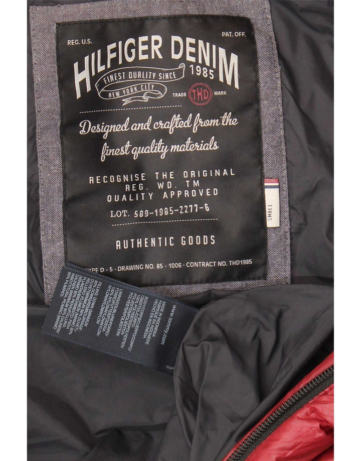 Tommy Hilfiger Herre Polstret Gilet UK 36 Lille Rød Polyester