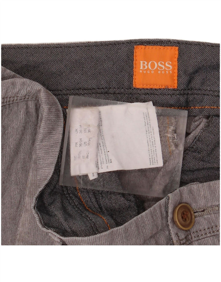 Hugo Boss Herre Slim Chino Bukser W36 L34 Grå Bomuld