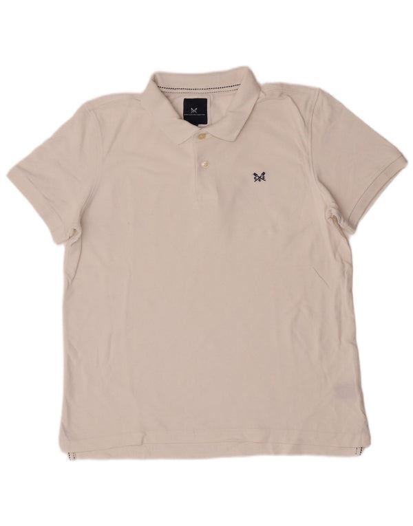 Besætningstøj Herre poloshirt Stor hvid bomuld